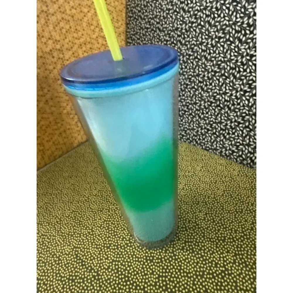 STARBUCKS 2023 SPRING BLUE AND GREEN CHANGING TUMBLER